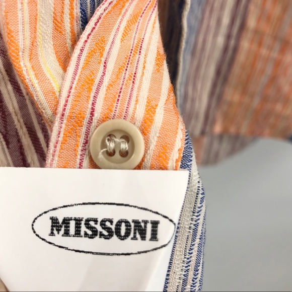 SPORT MISSONI striped button down shirt neon - Picture 11 of 11